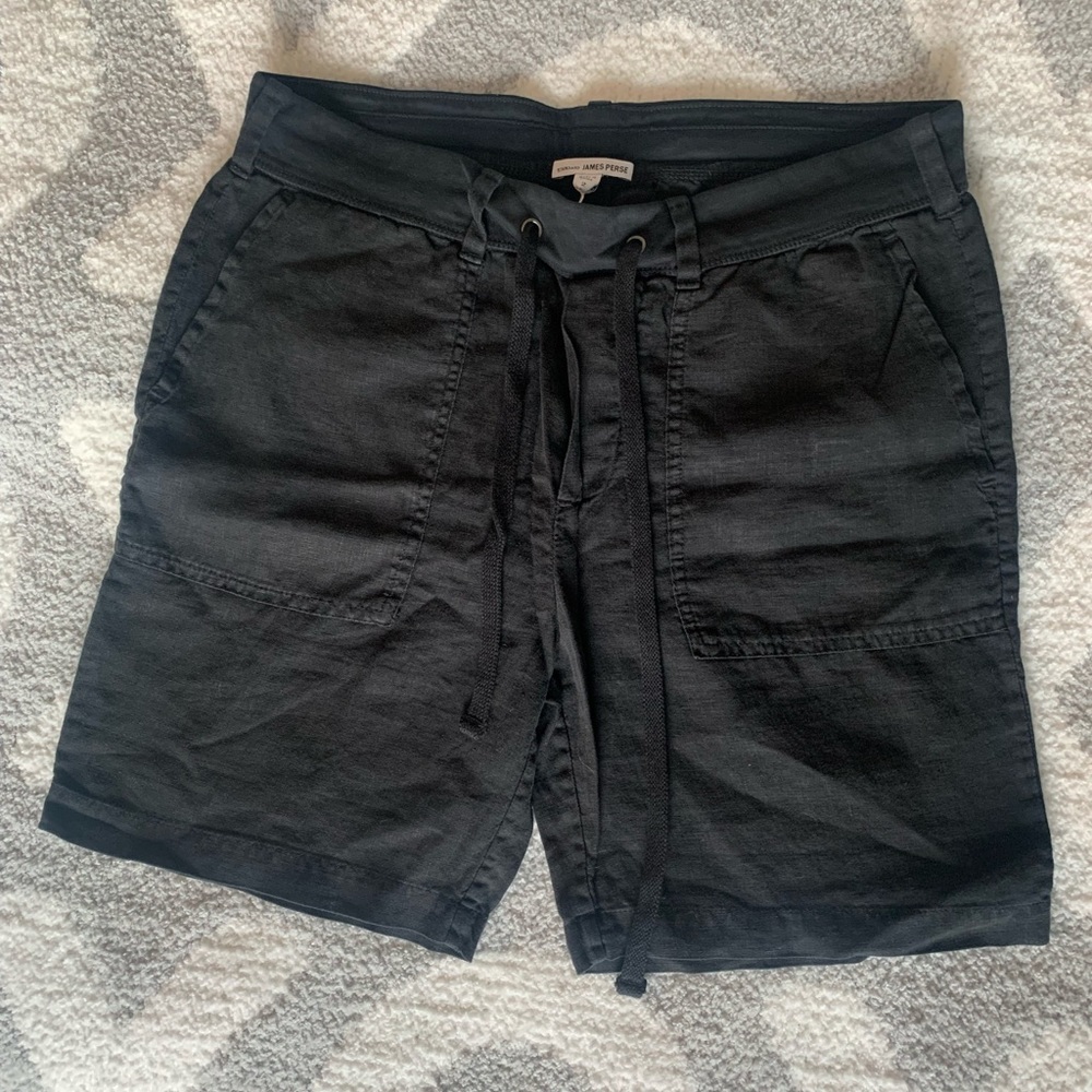 James Perse Black Linen Shorts -NEW with Tag